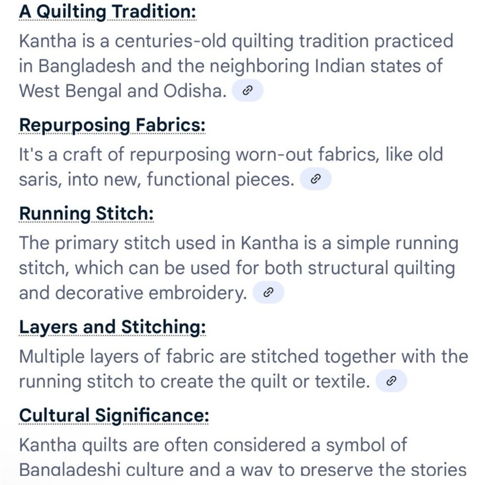 Kantha Cropped Harem Pants One Size Pants - Picture 2 of 5